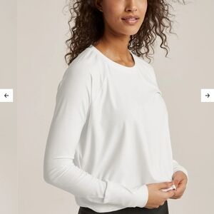 Beyond Yoga Classic White Long Sleeve Tee